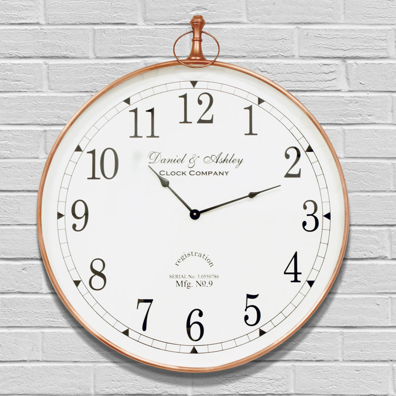 Charlton Home® Oversized Chilhowee 24" Wall Clock & Reviews Wayfair